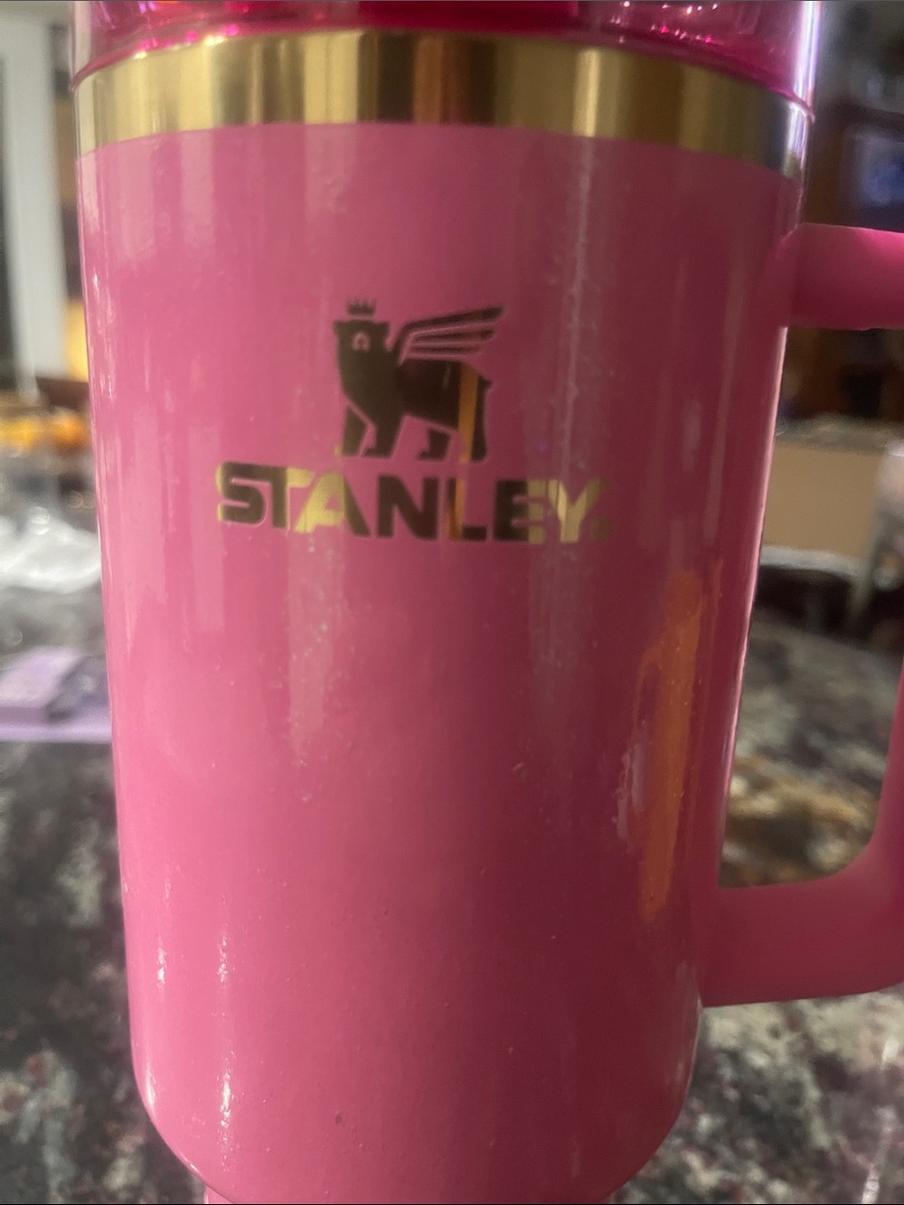 Wicked Stanley Pink Insulated Tumbler with Handle and Reusable Straw - Picture 3 of 10